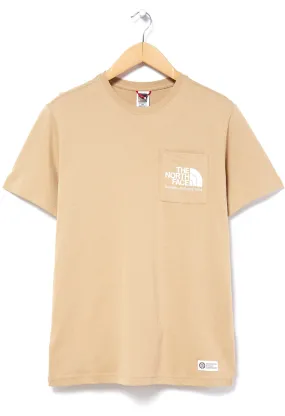 The North Face Men's Berkeley California Pocket T-Shirt - Khaki Stone