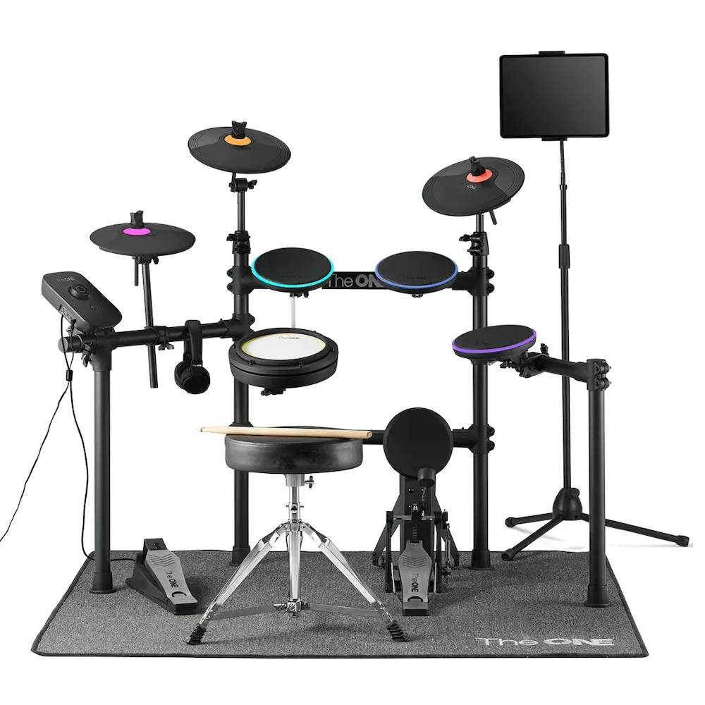 The ONE Polaris Drums, TOD1 Electronic Drum Set, Built-in LED Lights Connected with Drum Learning App