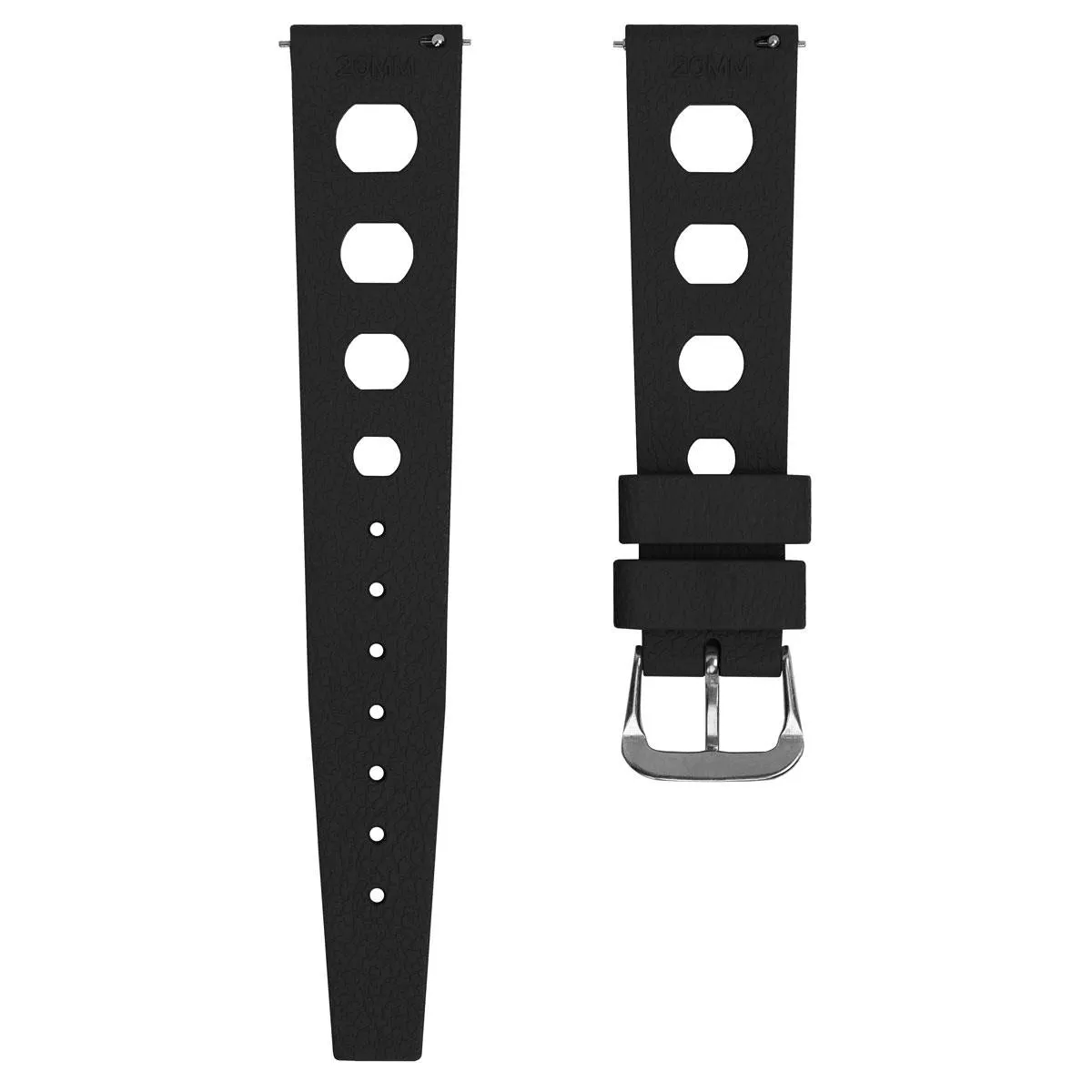 Tropical Regis FKM Rubber Watch Strap - Black