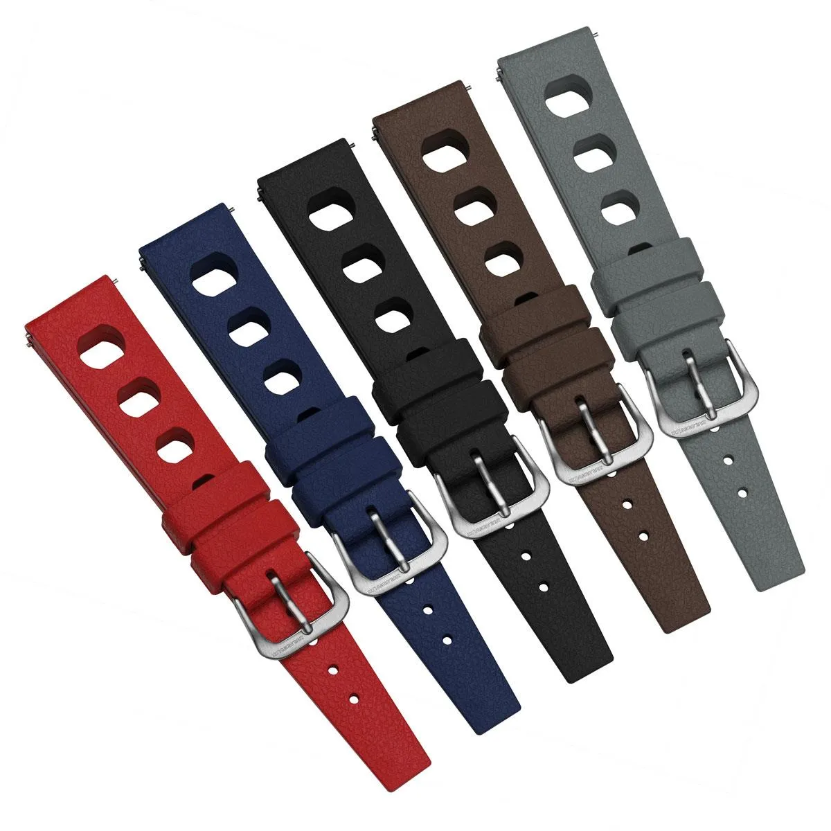 Tropical Regis FKM Rubber Watch Strap - Black