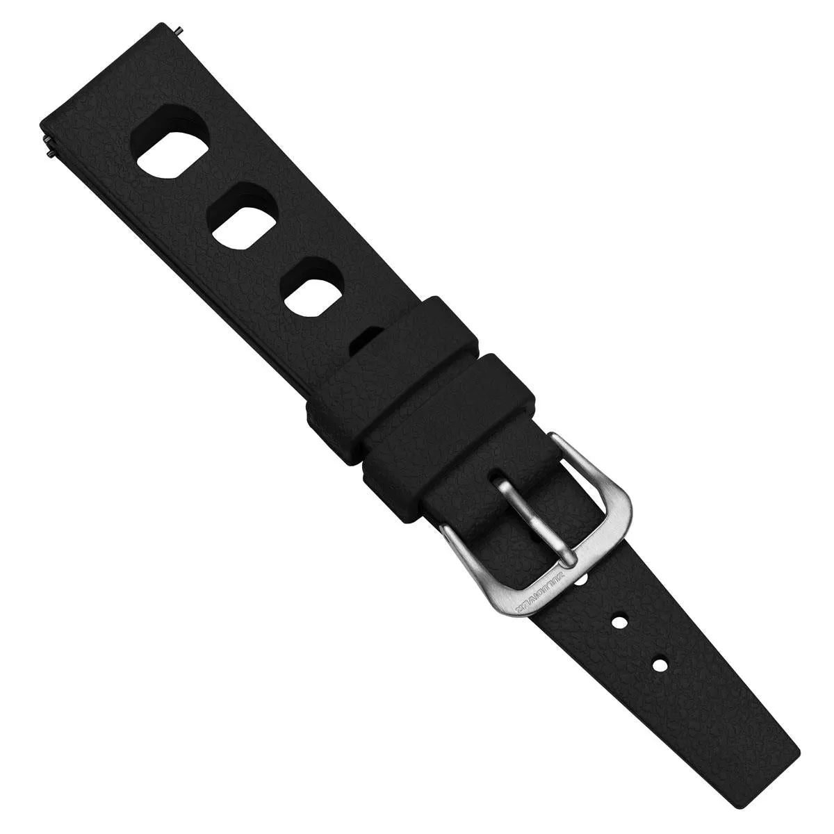 Tropical Regis FKM Rubber Watch Strap - Black