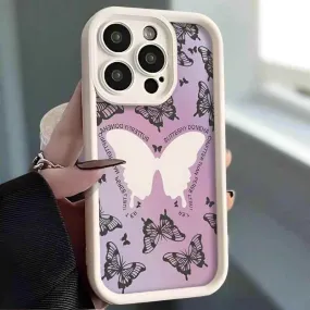 TSP154 Cute Phone Cases For Galaxy S24, S23, S22 Plus, Ultra, S21, S20 FE, A10, A11, A03, A04, A30, and A20 - Butterflies Pattern