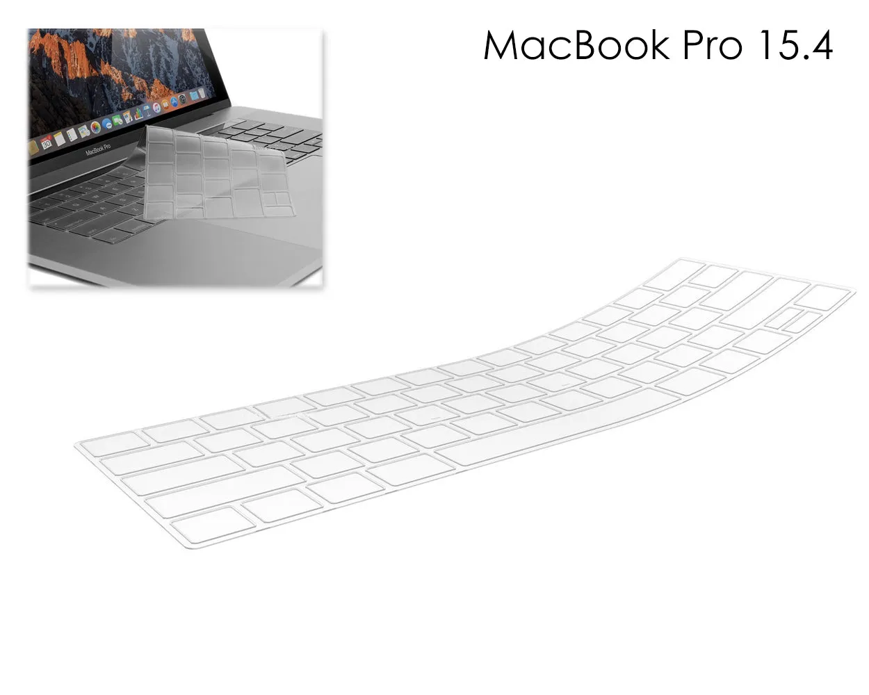 Ultra Thin TPU Keyboard Cover for MacBook Pro with Touch Bar