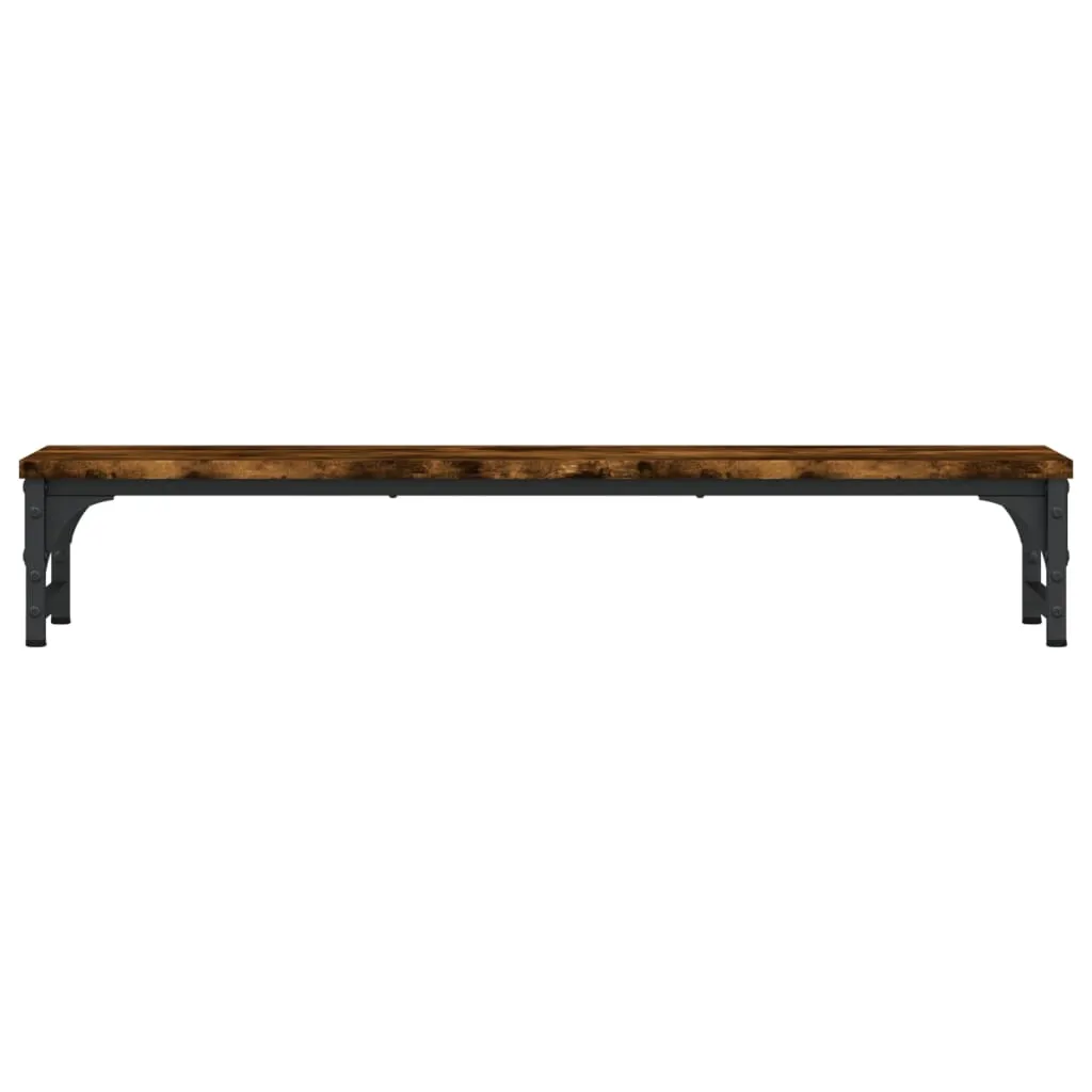 vidaXL Monitor Stand Smoked Oak 85x23x15.5 cm Engineered Wood