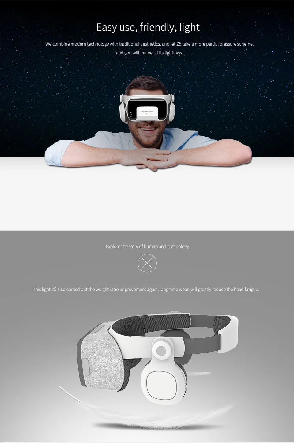 Virtual Reality 3D Glasses with 3D Headset and Daydream Remote Control