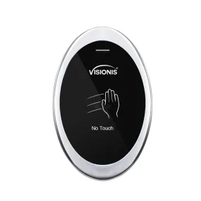 Visionis VIS-7042 – Indoor   Outdoor Rated IP66 Waterproof Zinc Alloy Housing No Touch Request To Exit Button Oval Shape With LED Light NC COM And NO Outputs