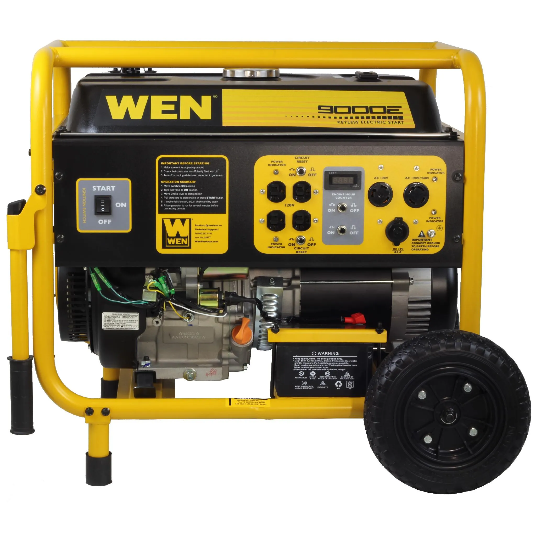 WEN 56877 9000 Watt Electric Start Generator