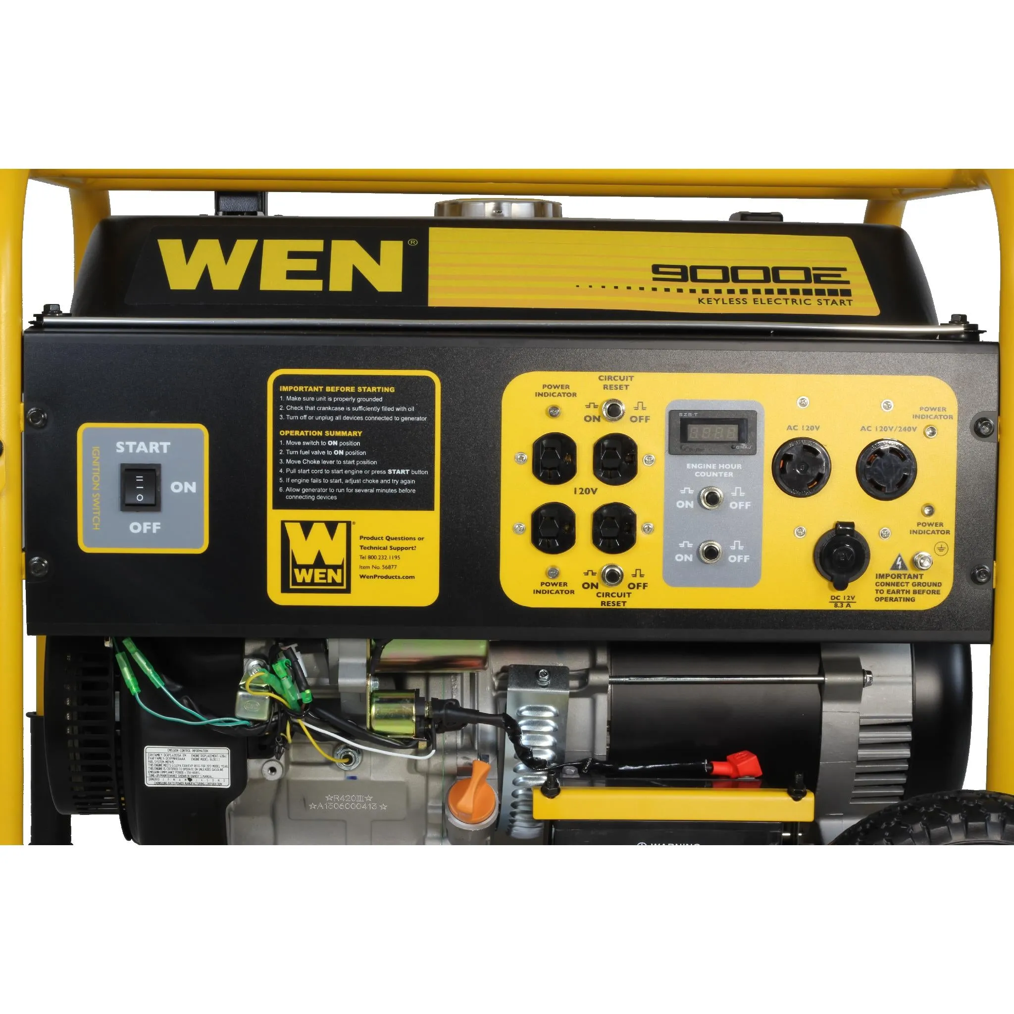 WEN 56877 9000 Watt Electric Start Generator