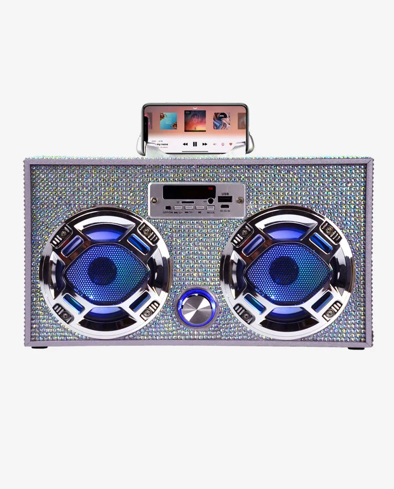 Wireless Bluetooth Iridescent Bling Retro Boombox