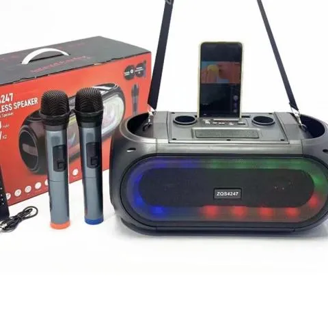 Wireless Bluetooth Speaker With Dual Mic And Remote Super Bass - ZQS-4247