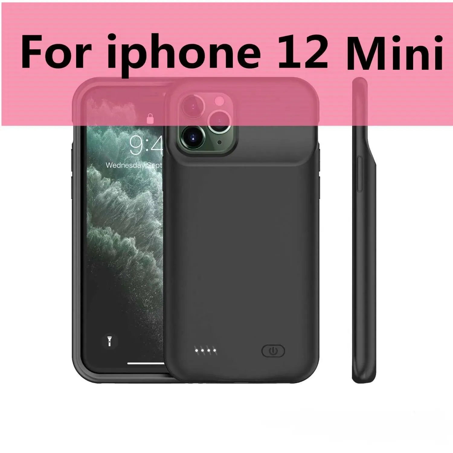 Xilecaly High-Capacity Power Bank Case for iPhone 15 Pro Max, 14, 13, 12 Mini, and More