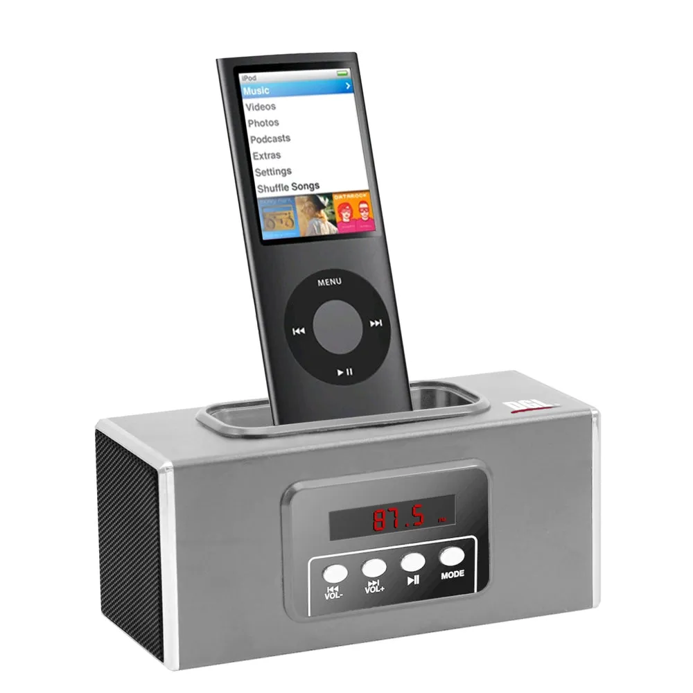 Zenex Docking and Charging Speaker with Radio and Clock