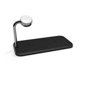 ZENS Dual Watch Aluminium Wireless Charger – Black